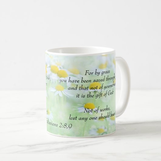 Gerettet durch Anmut - Ephesians 2:8,9 Kaffeetasse (VorderseiteRechts)