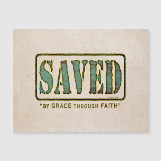 Gerettet durch Anmut Magnetkarte (Vorderseite)