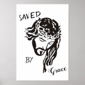Gerettet durch die Gnade Gottes Jesus SVG Poster (Vorne)