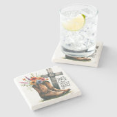 Gerettet durch diese Phantastische Anmut Steinuntersetzer (Seitenansicht)