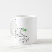 Gerettet durch Faith Dove Illustration Kaffeetasse (Vorderseite Links)