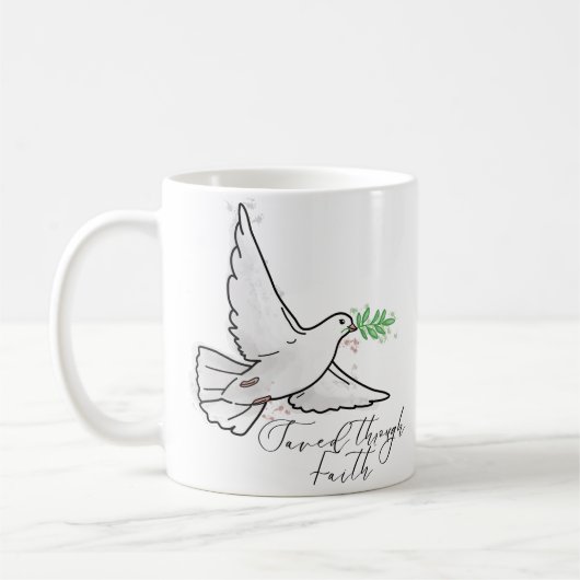 Gerettet durch Faith Dove Illustration Kaffeetasse (Links)