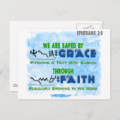 Gerettet durch Gnade durch den Glauben Postkarte (Vorne/Hinten)