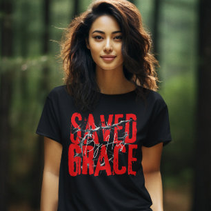 Gerettet durch Gnade - Religiöser Jesus Christus T-Shirt