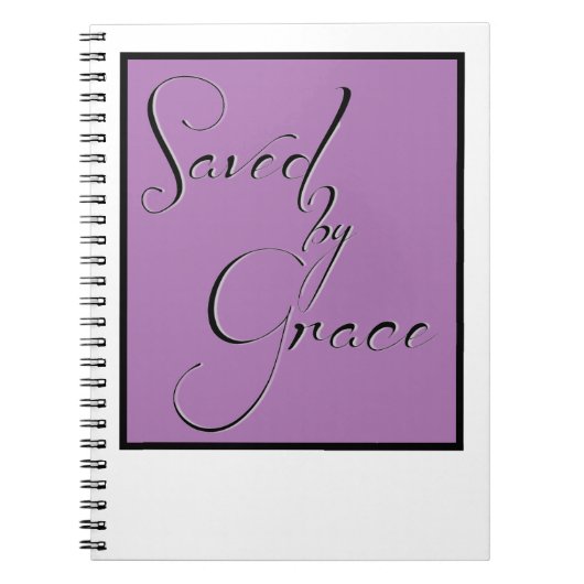 Gerettet durch Grace Notebook Notizblock (Vorderseite)