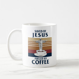 Gerettet durch Jesus mit Kaffee gespeist Kaffeetasse