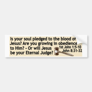 Gerettet durch Jesus oder ist er Ihr Richter Autoaufkleber