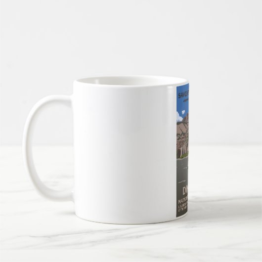 Gerettet durch River Rafting! - Nationalmonume Din Kaffeetasse (Links)