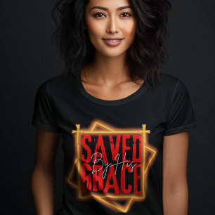 Gerettet durch seine Gnade - Evangelische Dankbark T-Shirt