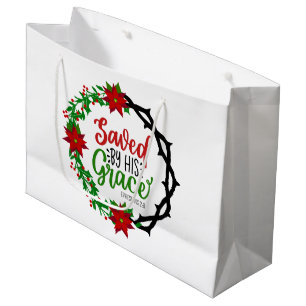 Gerettet durch Seinen grauen Weihnachtskranz Große Geschenktüte