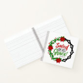 Gerettet durch Seinen grauen Weihnachtskranz Notizblock (Innenseite)