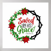 Gerettet durch Seinen grauen Weihnachtskranz Poster (Vorne)