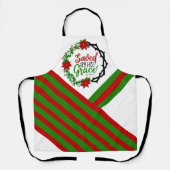 Gerettet durch Seinen grauen Weihnachtskranz Schürze (Vorderseite)