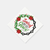 Gerettet durch Seinen grauen Weihnachtskranz Serviette (Ecke)