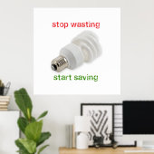 Gerettet Energie Poster (Heimbüro)