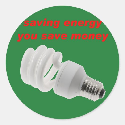 Gerettet Energie Runder Aufkleber (Vorderseite)