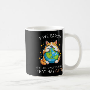 Gerettet Erde Es ist der einzige Planet, der Katze Kaffeetasse