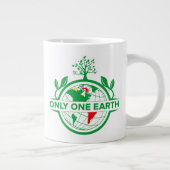 Gerettet Erde Rette Leben Jumbo-Tasse (Rechts)