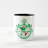 Gerettet Erde Rette Leben Zweifarbige Tasse (Mittel)