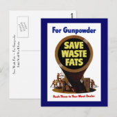Gerettet Fette ~ für Gunpulver Postkarte (Vorne/Hinten)