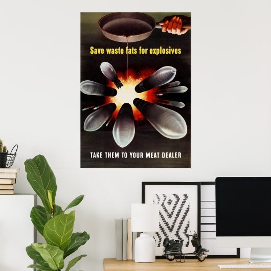 Gerettet Fette für Sprengstoffe Poster (Heimbüro)