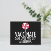 Gerettet Impfstoffe erhalten einen Lollipop-Impfst Postkarte (Stehend Vorderseite)