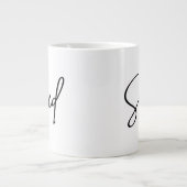 Gerettet inspirierendes Zitat Modernes Skript Jumbo-Tasse (Vorderseite)