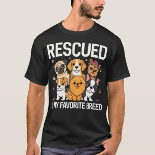 Gerettet ist meine Lieblingsrasse Hundemutter-Tier T-Shirt