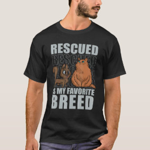 Gerettet ist meine Lieblingsrasse Katzen Tierheim T-Shirt