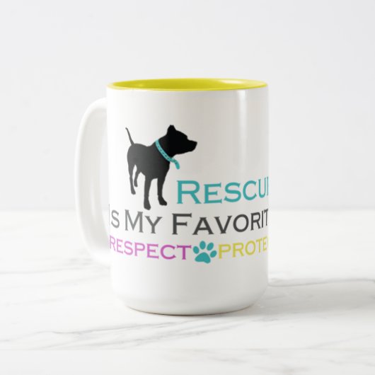 Gerettet Lieblingszucht-Tasse Zweifarbige Tasse (Vorderseite Links)