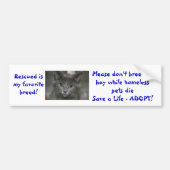 Gerettet meine Lieblingszucht züchtet nicht oder Autoaufkleber (Vorne)