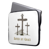 gerettet nach Gnade Laptopschutzhülle (Vorderseite Links)