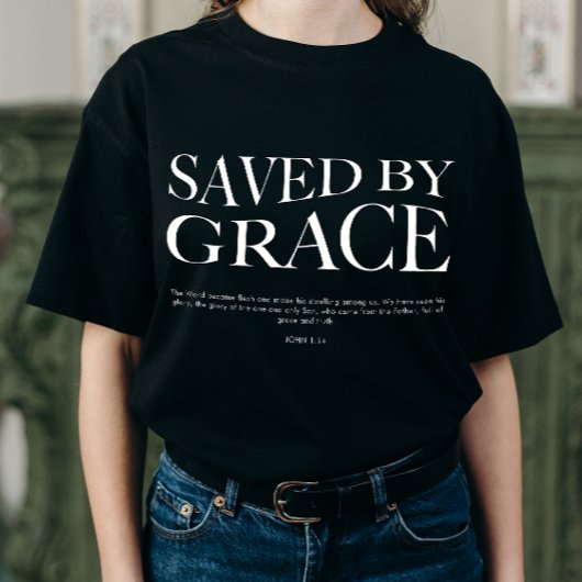 Gerettet nach Grace | Christliches ästhetisches Au T-Shirt