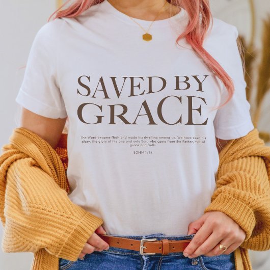 Gerettet nach Grace | Christliches ästhetisches Au T-Shirt