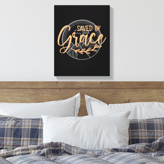 GERETTET NACH GRACE LEINWANDDRUCK (Insitu (Schlafzimmer))