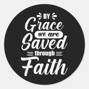 Gerettet nach Grace Runder Aufkleber
