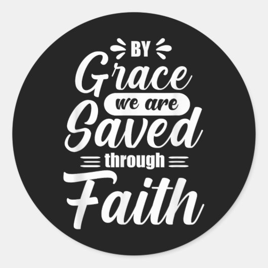 Gerettet nach Grace Runder Aufkleber (Vorderseite)