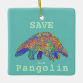 Gerettet Pangolin gefährdete Arten Keramikornament (Vorderseite)