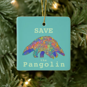 Gerettet Pangolin gefährdete Tierarten Keramikornament