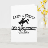 Gerettet Pferd, Ride Hysterektomie Survivor Karte (Gelbe Blume)