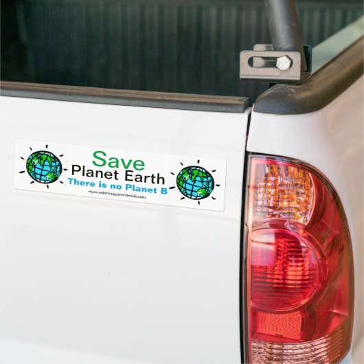 Gerettet Planet EARTH - Klimawandel - Autoaufkleber (Auf Lkw)