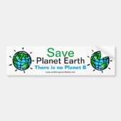 Gerettet Planet EARTH - Klimawandel - Autoaufkleber (Vorne)