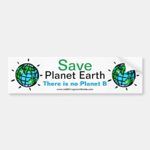 Gerettet Planet EARTH - Klimawandel - Autoaufkleber