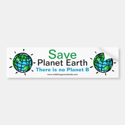 Gerettet Planet EARTH - Klimawandel - Autoaufkleber (Vorne)