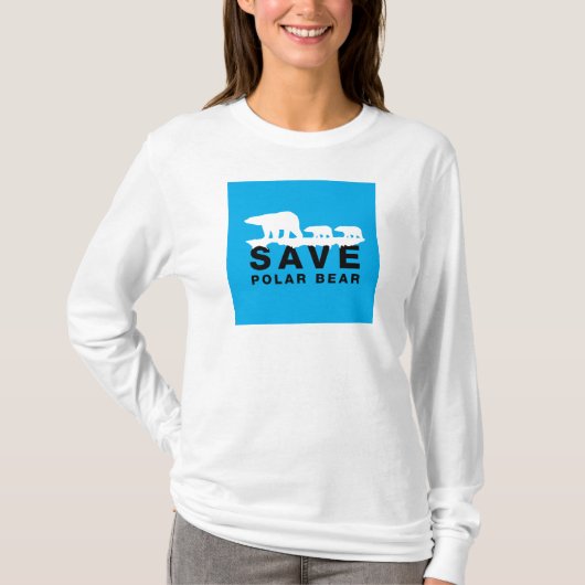 Gerettet Polarbär T-Shirt (Vorderseite)