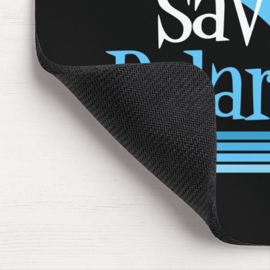 Gerettet Polarbären Niedlich Black Blue Mousepad (Ecke)