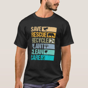 Gerettet Rettung Recycle Pflanze sauber und pflegt T-Shirt