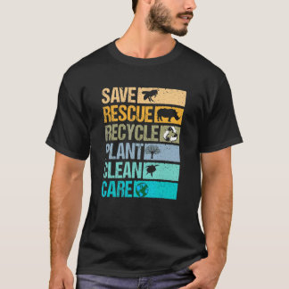 Gerettet Rettung Recycle Pflanze sauber und pflegt T-Shirt