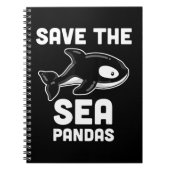 Gerettet Sea Pandas Orca Whale, Meeresbiologie Ges Notizblock (Vorderseite)