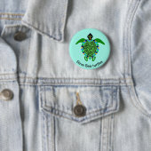 Gerettet SEE TURTLES - Wildnis - Ocean Aqua Button (Beispiel)